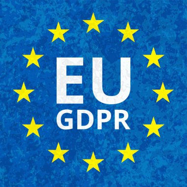 vektör çizim tasarım genel veri koruma Yönetmeliği metin ile AB-Gdpr düz etiketin 