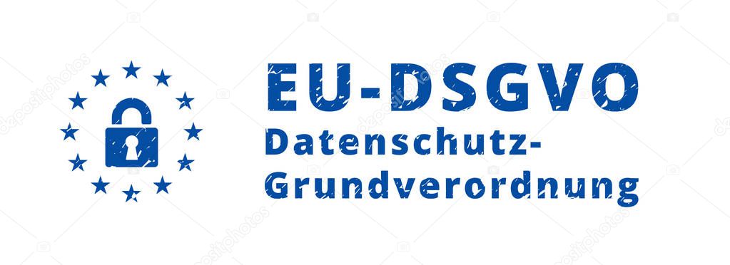vector illustration design of EU-DSGVO banner 