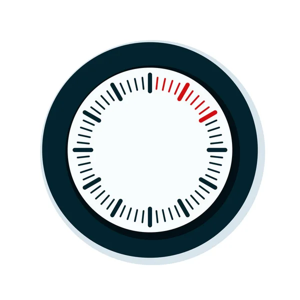 Minuten Timersymbol Isoliert Auf Weißem Hintergrund Vektor Illustration — Stockvektor