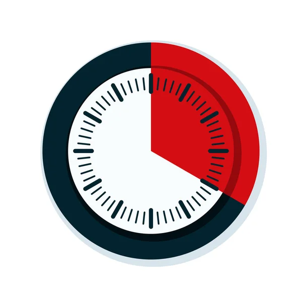 Minutes Timer Icon Isolated White Background Vector Illustration — Stock Vector