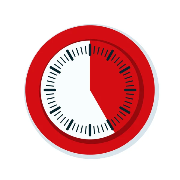 Minutes Timer Icon Isolated White Background Vector Illustration — Stock Vector
