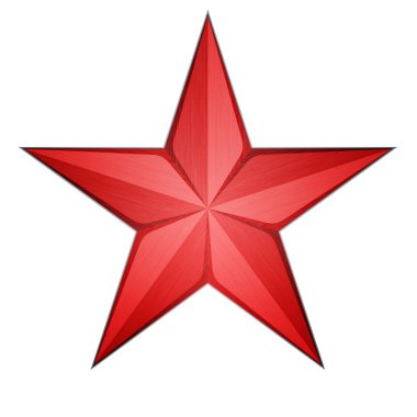 kırmızı yıldız işareti simgesi, vektör, illüstrasyon