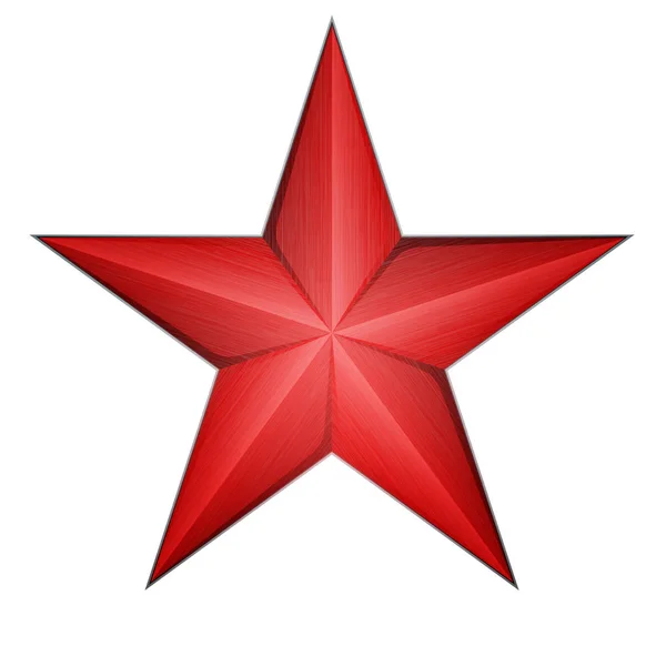 Rudá Hvězda Podepsat Ikona Vektor Ilustrace — Stockový vektor