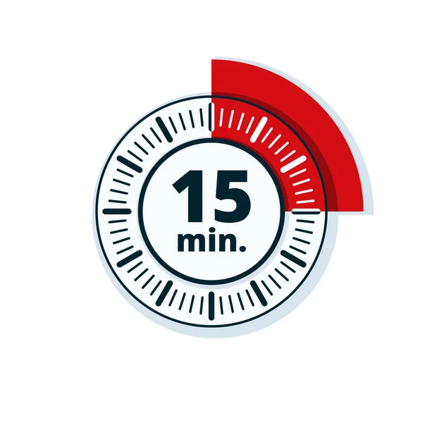 Minutes Timer Icon Isolated White Background Vector Illustration — Stock Vector