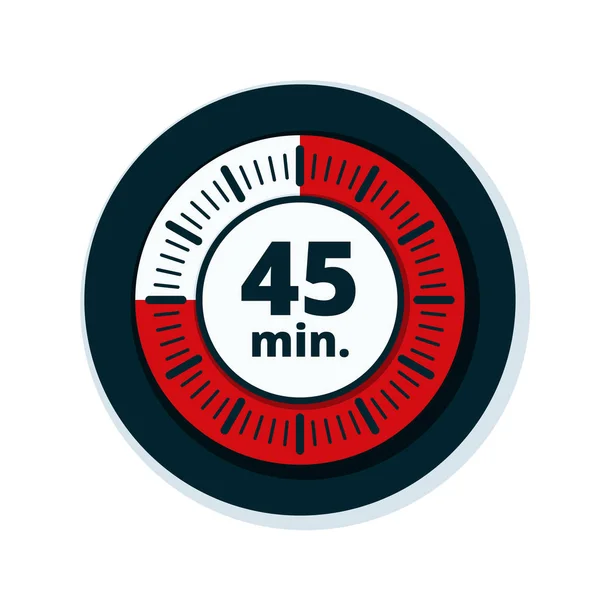 Minuten Timer Pictogram Geïsoleerd Een Witte Achtergrond Vector Illustratie — Stockvector