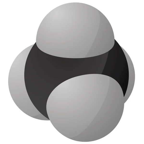 Ícone Molécula Metano Vetor Ilustração — Vetor de Stock