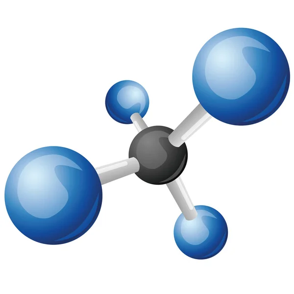 Metán molekula ikon — Stock Vector