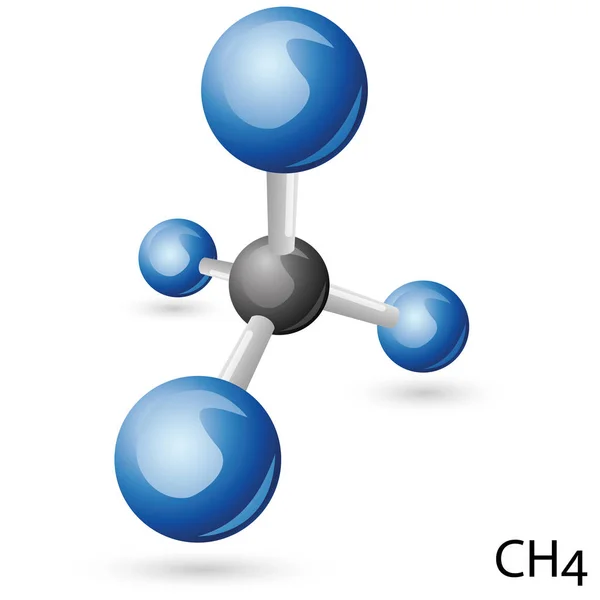 Ícone de Molécula de Metano —  Vetores de Stock