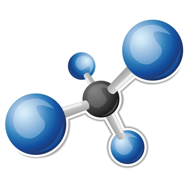 Methaan molecuul pictogram — Stockvector