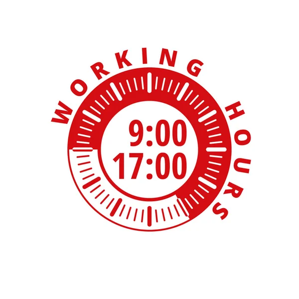 Working Time Vector Illustration — Stock Vector