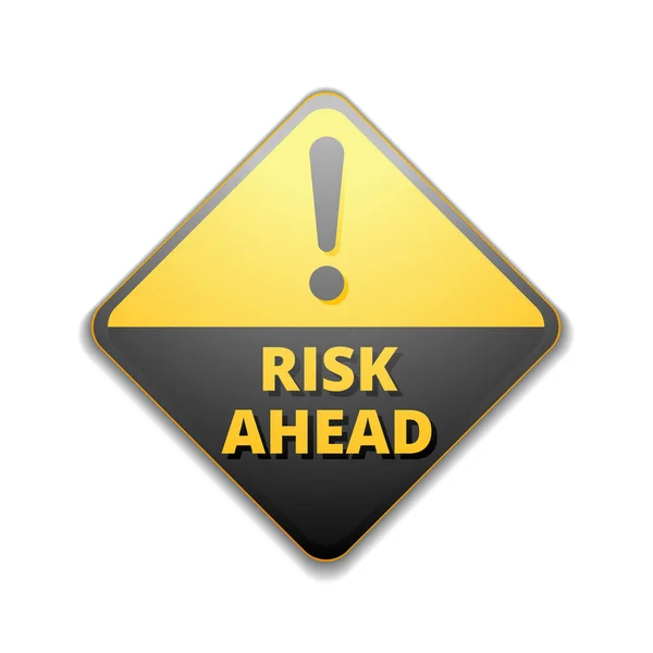 Risk Ahead sign — Stock Vector