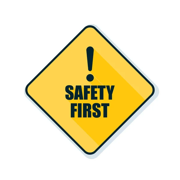 Safety First Yellow Sign on Transparent Background 16770597 PNG