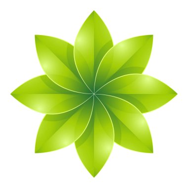 Beyaz arka plan, vektör, illüstrasyon izole parlak çiçek logosu