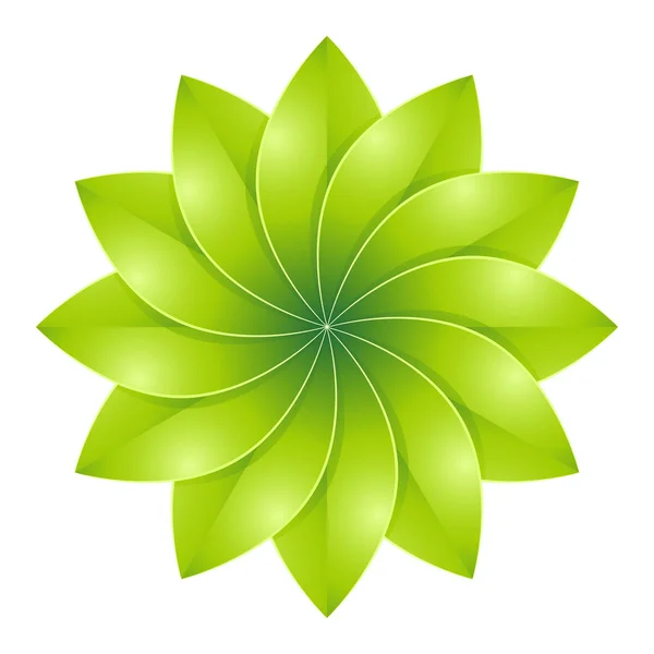 Logo Fleur Brillante Isolé Sur Fond Blanc Vecteur Illustration — Image vectorielle