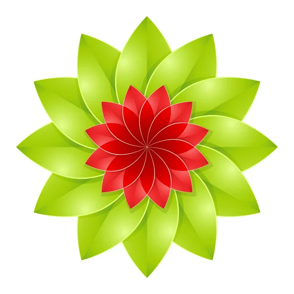 Logotipo Flor Brilhante Isolado Fundo Branco Vetor Ilustração —  Vetores de Stock