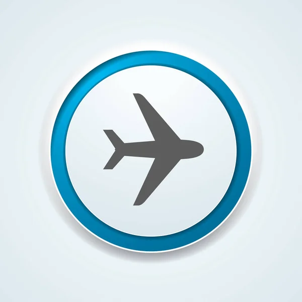 Airplane Flat Icon Vector Illustration — Stock Vector