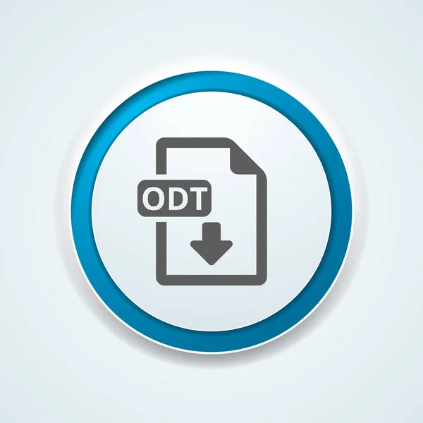 Format Fichier Odt Icône Plate Vecteur Illustration — Image vectorielle
