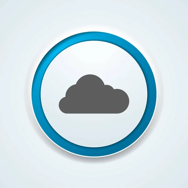 Cloud botón sygn icono — Archivo Imágenes Vectoriales