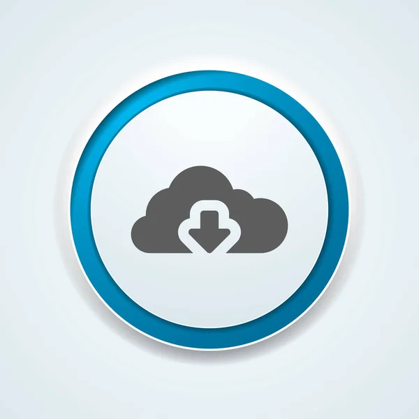 Cloud botón sygn icono — Archivo Imágenes Vectoriales