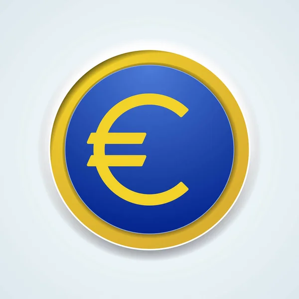 Euro button sign icon — Stock Vector