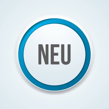 Alman yazıt yeni, vektör, illüstrasyon ile düz düğme