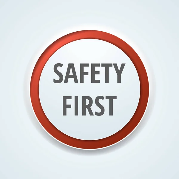 安全最初ボタン記号 ベクトル イラスト — ストックベクタ