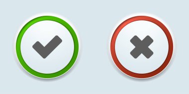 Onay işareti düğmesi işareti simgesi