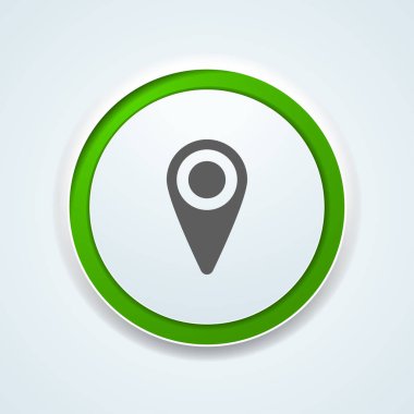 GPS konumu sembolü. Düz tasarım stili