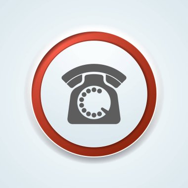 eski telefon düğmeleri ve alıcı simgesi, vektör çizim ile 