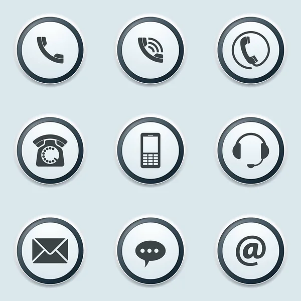 iletişim simgeler, vektör çizim, iletişim merkezi kavram kümesi 