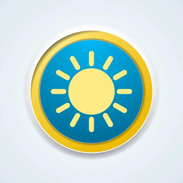 Horké slunce ikony znamení — Stockový vektor