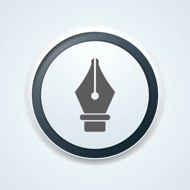 Kalem ucu düz simgesi, vektör, illüstrasyon