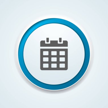 Internet Takvim düğmesiyle kayıt beyaz arka plan üzerinde