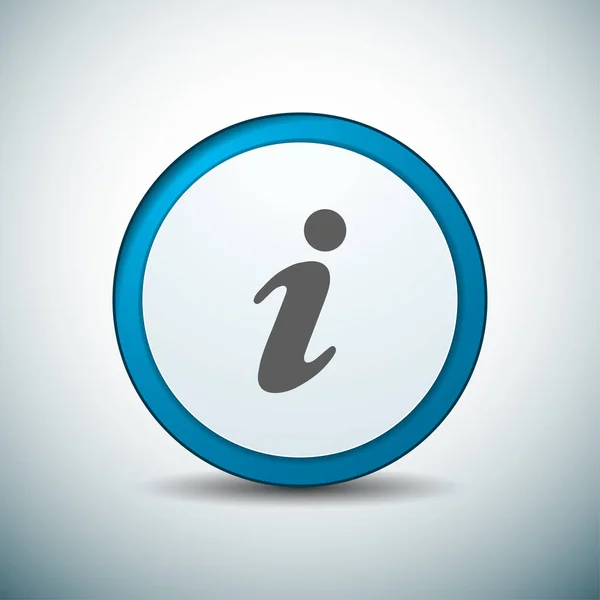 Info icono de signo de botón — Vector de stock