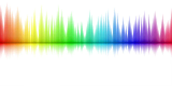 五颜六色的声音均衡器隔离在白色背景 — 图库矢量图片
