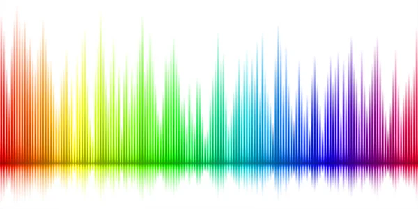 Красочный Звуковой Эквалайзер Изолированный Белом Фоне Вектор Иллюстрация — стоковый вектор