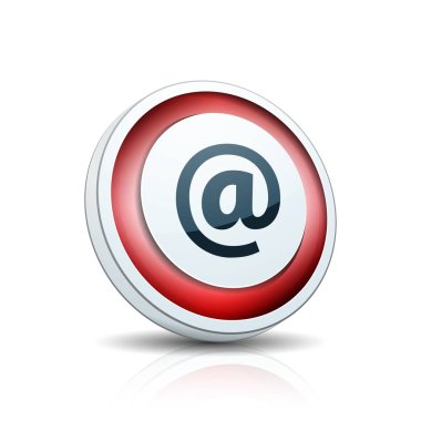 E-posta düz düğme, vektör, illüstrasyon