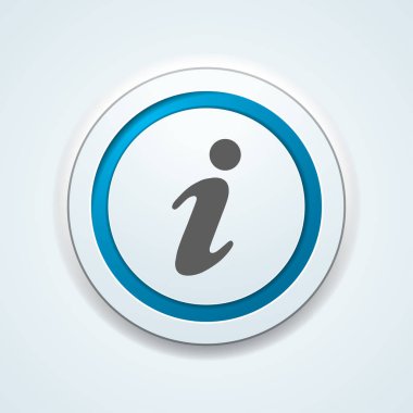 Beyaz arka plan, vektör, illüstrasyon izole bilgi düğmesini 