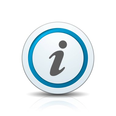 Beyaz arka plan, vektör, illüstrasyon izole bilgi düğmesini 