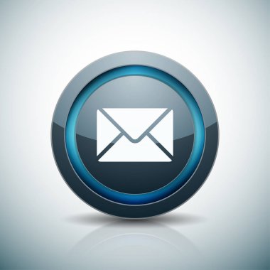 posta zarfı simgesi, vektör illüstrasyonu