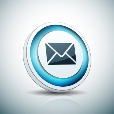 posta zarfı simgesi, vektör illüstrasyonu