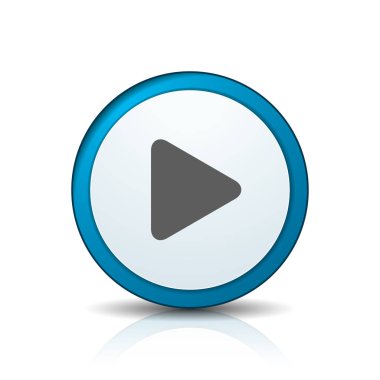 çalma düğmesi simgesi, vektör illüstrasyonu