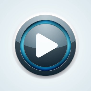 çalma düğmesi simgesi, vektör illüstrasyonu