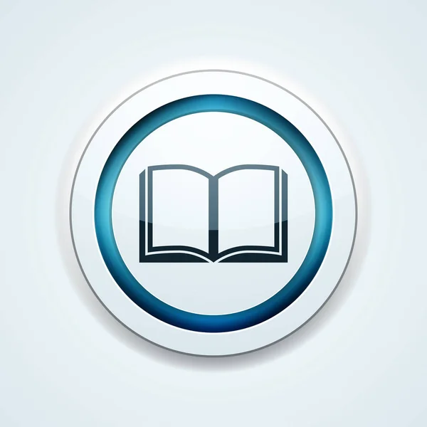 Açık Kitap Simgesi Düğmesini Vektör Çizim Eğitim Kavramı — Stok Vektör