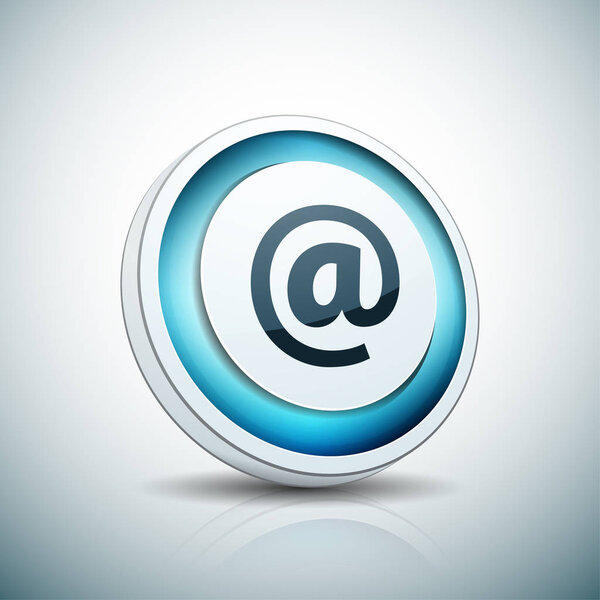 Email flat button, vector, illustration