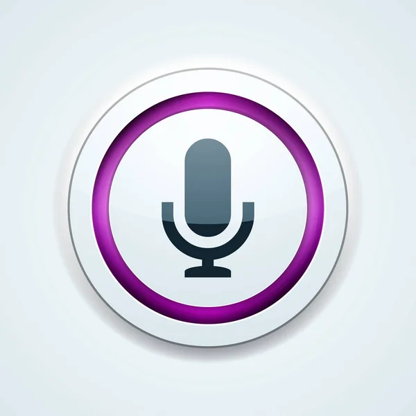 Icône Microphone Vocal Illustration Vectorielle — Image vectorielle