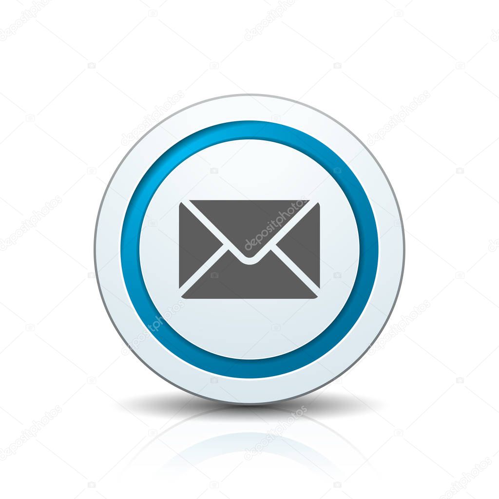 Mail envelope icon, vector illustration