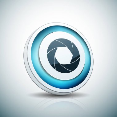 Fotoğraf makinesi obtüratör Diyafram simgesiyle