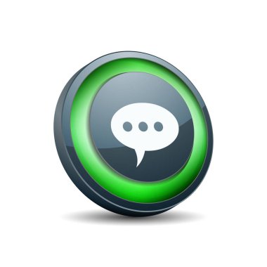 sohbet konuşma balonu simgesinin, vektör çizim