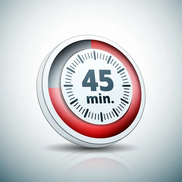 Minutes Icône Minuterie Isolée Sur Fond Blanc Vecteur Illustration — Image vectorielle